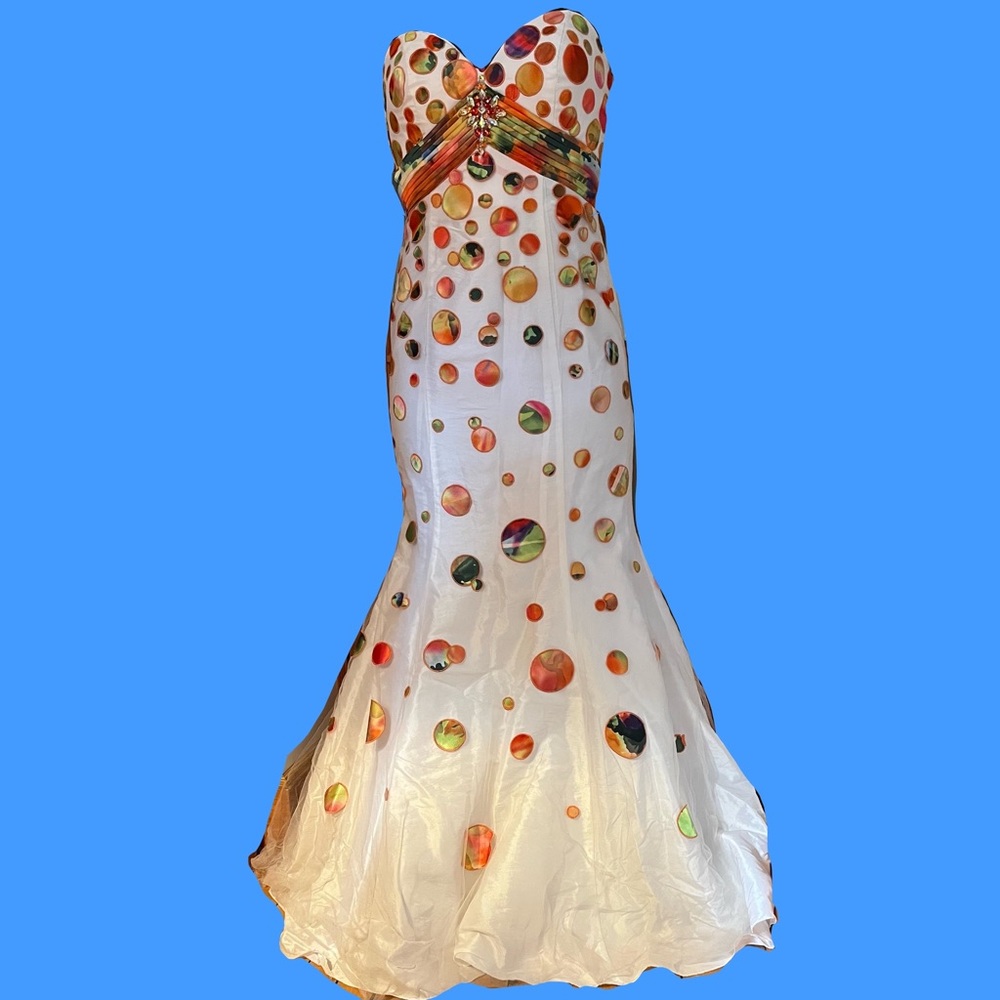 Blush Prom By Alexia Mermaid Princess Polka Dot Multicolour Dress